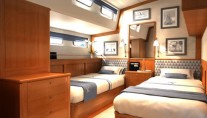 Sailing yacht KESTREL -  Twin Cabin